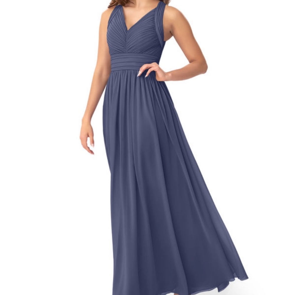 Azazie Glenna Dress in stormy